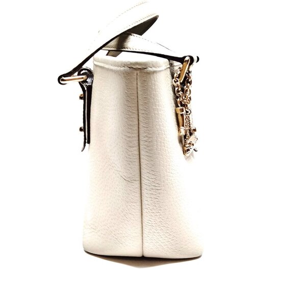 Gucci Cream Leather Handbag w/ Gold Charms- EUC - Picture 5 of 15